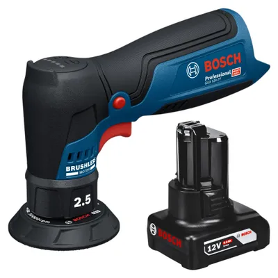 Produktbild von Bosch GEX 12V-77 Akku Exzenterschleifer 12 V 77 mm Brushless + 1x Akku 6,0 Ah - ohne Ladegerät