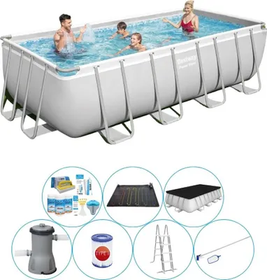 Zdjęcie produktu dla Basen z akcesoriami - Bestway Power Steel 488x244x122 cm Prostokątny