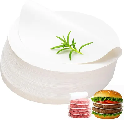 Hamburgerpapier, rund, 11 cm, 1000 Stück, weiß