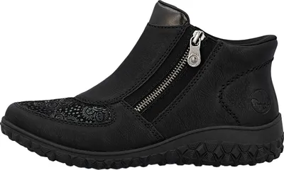 Produktbild von Rieker Damen Stiefelette mit Reißverschluss und losen Einlagen 59558, Größe:37 EU, Farbe:Schwarz