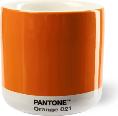 Produktbild von PANTONE Porzellan Thermobecher Latte Macchiato, 220 ml, Farbe: Orange 021 C