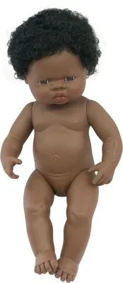 Image de Poupée africaine Miniland 38cm - Jouet réaliste pour bébé