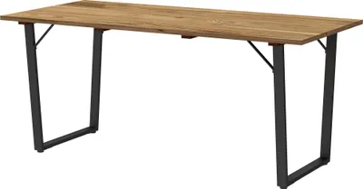 Produktbild von Wetterfester Gartentisch aus Holz 175x80 cm mit Schirmloch - Brauner Balkontisch für 6 Personen - Robust & Langlebig