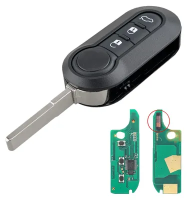 Obrázek produktu pro Skládací pouzdro na klíče pro vozidla Fiat s 3 tlačítky