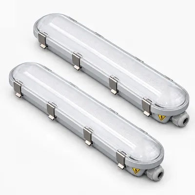 Produktbild von 2 x LED Feuchtraumleuchte Wannenleuchte 60cm IP65 9/18W 150lm/W CCT 3000/4000/6500K