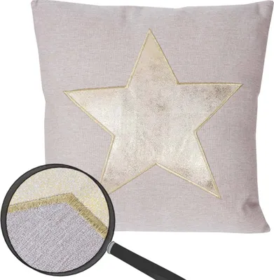 Immagine prodotto di Cuscino decorativo stella, cuscino da divano cuscino decorativo con imbottitura, effetto lucido 45x45cm