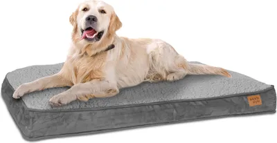 Produktbild von Hundebett Hundekorb Hundekissen 100 x 68 cm Waschbar & Rutschfest Happy Dreams L Grau ib style®