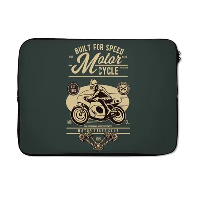 Produktbild von MuchoWow® Laptop Hülle 14 ZollMancave - Motorrad - Vintage - Zitate Laptoptasche - Laptoptasche - Stoßsicher - Schutzhaube