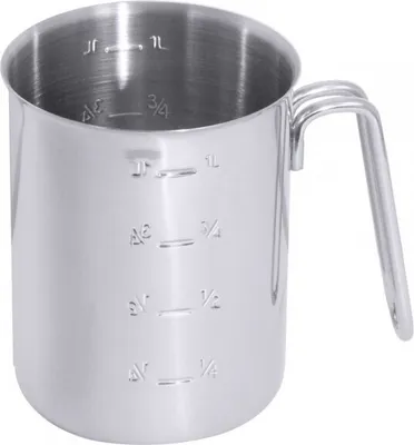 Produktbild von Messbecher, zylindrisch, Edelstahl 18/10, Ø11 cm, 1 Liter Inhalt