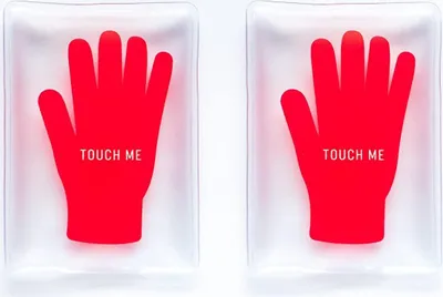 Produktbild von Home-Flair hochwertige Handwärmer I Wiederverwendbare Taschenwärmer I schöne Muster I Verschiedene Designs (2er Set Touch Me)