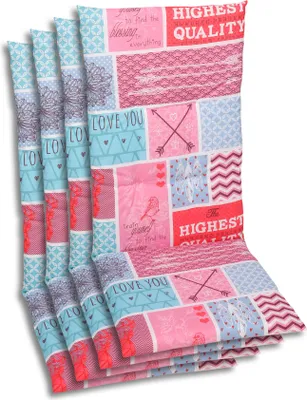 Produktbild von GO-DE Textil, Sesselauflage Hochlehner, 4er Set, Farbe: rot, Maße ca.: 118 cm x 48 cm x 5 cm, Rückenhöhe: 70