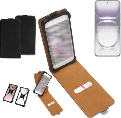 Produktbild von K-S-Trade Handyhülle Schutzhülle kompatibel mit Oppo Reno12 PJV110 Hülle Case Cover Flip Style Bumper schwarz 1x