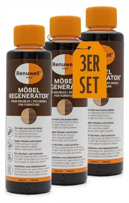 Produktbild von Renuwell Möbel-Regenerator Holzpflegemittel Spar-Set 3 x 270 ml