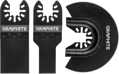 Produktbild von GRAPHITE Tauchsägeblatt Set 3 tlg. Schaber Holzverarbeitung Multifunktionsgerät