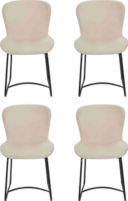 Obrázek produktu pro Esszimmerstuhl 4x Stühle Esszimmer Modern Stühle Metall Design Weiß
