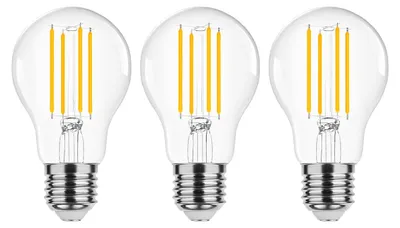 Produktbild von Modee E27 LED Filamentlampe A60 8W 1055lm 2700K Warmweiß Dimmbar 3 Stück