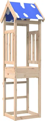 Obrázok produktu pre Herná veža Hnedá 52.5 x 46.5 x 208 cm Masívne borovicové drevo