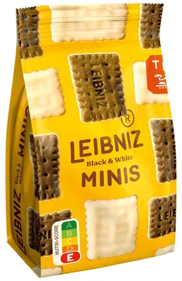 Image de Leibniz Minis Black n White Biscuits au beurre et au chocolat blanc 125g