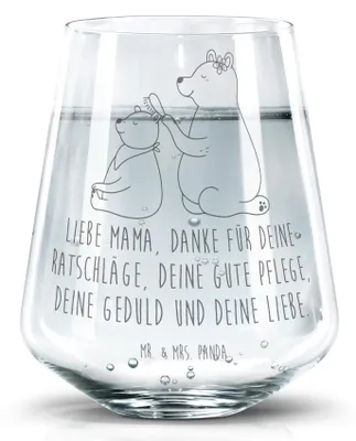 Produktbild von Mr. & Mrs. Panda Trinkglas Bär Kind - Transparent - Geschenk, Muttertag, Glas, Mama, Wasserglas, Mutter, Trinkgefäß, Tumbler, Becherglas, Mutti