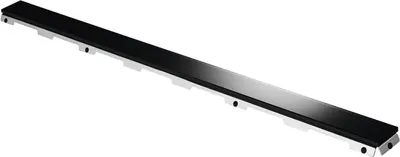 Produktbild von TECEdrainline Glasabdeckung schwarz 800 mm Edelstahl poliert, gerade