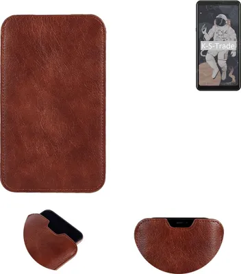 Produktbild von K-S-Trade Schutzhülle Handyhülle kompatibel mit HiSense A5C Handytasche Kunstleder Sleeve in braun