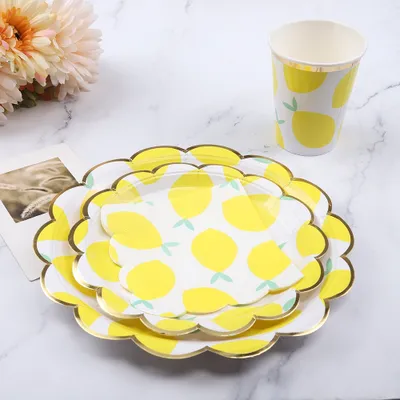Image de Assiettes en carton,Ta en papier,Ta jetable,Set de fête