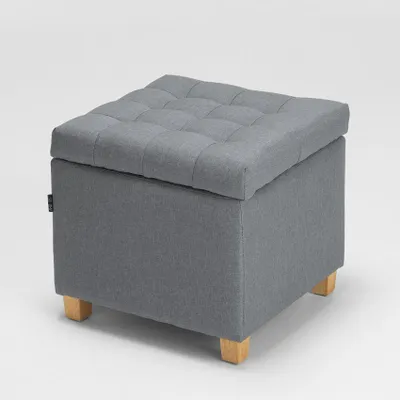 Immagine prodotto di Sgabello con cuscino in Coffree trapuntato - Grigio