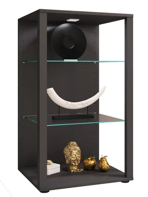Immagine prodotto di Vetrina in piedi | Vetro con vetro di sicurezza ESG | Dimensioni circa .H. 90 x W. 52 x D. 44 cm | Vetro per stand | Moderno e salvaspazio | Espositore in vetro – Glasol XL