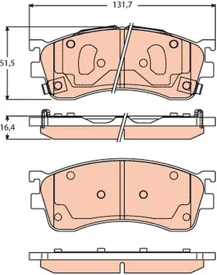 Produktbild von TRW Bremsbeläge Satz Vorne für MAZDA 626 V Hatchback (GF) GDB3304
