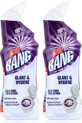 Produktbild von Cillit Bang WC Power Gel Glanz & Hygiene 750ml - WC-Reiniger (2er Pack)