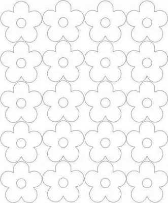 Image de Autocollants muraux fleurs, 20 pièces, blanc brillant