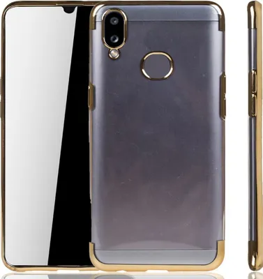 Produktbild von Handyhülle für Samsung Galaxy A10s Gold - Clear - TPU Silikon Case Backcover Schutzhülle in Transparent   Gold
