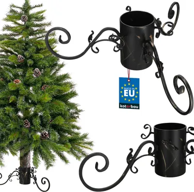 Immagine prodotto di KOTARBAU® Supporto per alberi di Natale con serbatoio d'acqua per alberi di grandi dimensioni Patina dorata in metallo Supporto per alberi di Natale per spazi pubblici Supporto per alberi di Natale per alberi da esterno Supporto per alberi di Natale