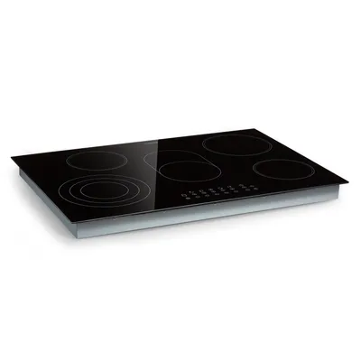 Produktbild von Klarstein Glaskeramik-Kochfeld, Herd mit 5 Kochfelder, 8500W Kochfeld, Moderner Einbauherd, Elektrische Kochplatte, Elektroherd mit Boost-Funktion, Hob für die Küche, Glaskeramik-Kochfeld 80 cm