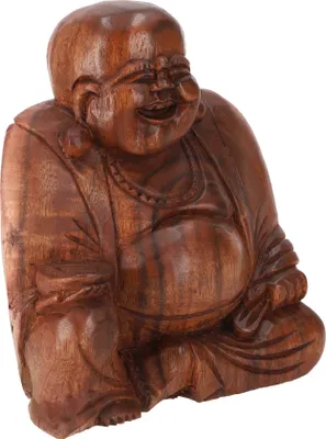 Produktbild von Lucky Holzbuddha Statue Dunkel, 16 cm - Modell 3, Braun, Buddhas