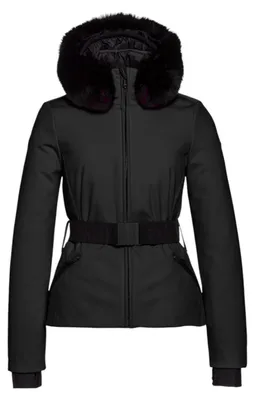 Imagen del producto de Chaqueta de plumón softshell para mujer GOLDBERGH Hida, con capucha y forro de imitación piel, color , talla 38