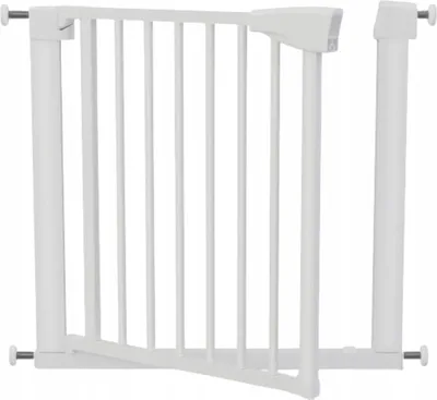 Image de Barrière de sécurité - 75-110 cm - Blanche - Serrable - pour enfants et chiens - Réglable - Barrière de sécurité - en métal - Ouverture à double sens