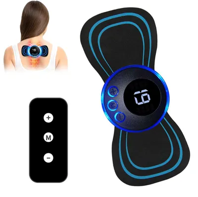 Produktbild von Tragbares EMS Nackenmassagegerät, Mini Muskelstimulator USB, 8 Modi 19 Stufen, für Büro Nacken Schulter Rücken, entspannende Massage