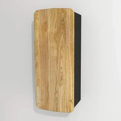 Produktbild von Devo Hängeschrank mit 1 Tür Oval links BxHxT 34 x 94 x 33 cm diamantgrau/Eiche /schwarz