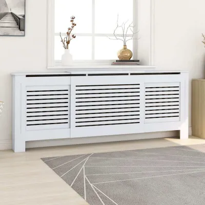 Produktbild von Kryt na radiátor biely 205 cm MDF