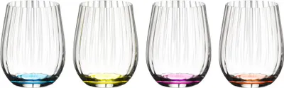 Obrázek produktu pro Riedel Tumbler Glass Optical Happy O - 4 kusy - Žebrovaný