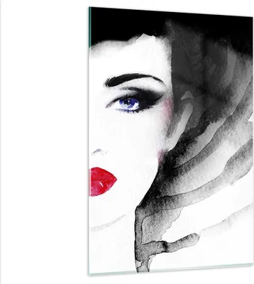 Produktbild von Bilder auf glas - Einteilig - Frau Gesicht - 80x120cm - Glasbilder - Wandbilder - Bilder - zum Aufhängen bereit - Wanddekoration aus Glas - Glas Bilder - Wandbild auf Glas - GPA80x120-3756