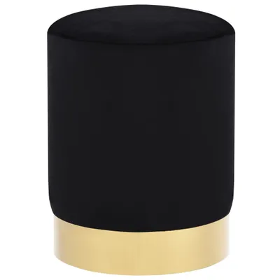 Immagine prodotto di Sgabello in velluto nero e oro