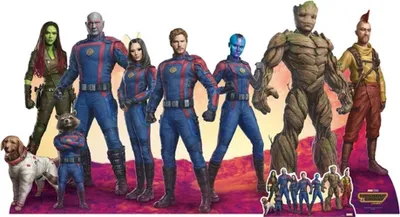 Produktbild von Guardians of the Galaxy Pappaufsteller (Stand Up) - Guardians Group (172 cm)