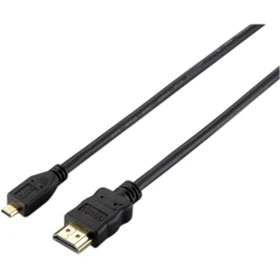 Produktbild von Equip HDMI auf Micro HDMI Kabel, 2.0m, 2 m, HDMI Typ A (Standard), HDMI Typ D (Mikrofon), 3D, 10,2 Gbit/s, Schwarz