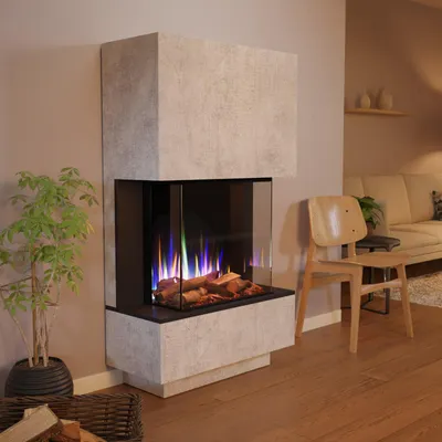 Produktbild von Glow Fire Elektrokamin 'PR14' in Weiss | LED Standkamin in weiß mit Heizung (1500 W) | HxBxT: 150x85x39,8cm