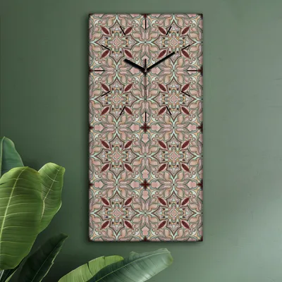 Produktbild von Wohnzimmer Leinwand Uhr Geräuschlos Küche 30x60 Portugiesische, Mosaike, Textur, Abstrakt, schwarze Zeiger