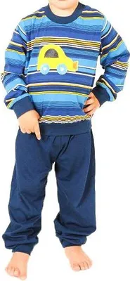 Produktbild von Jungen-Pyjama langarm mit Bündchen, Auto als Motiv - 801 90 718 ; marine , 98