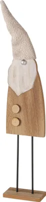Produktbild von Deko Aufsteller H63cm Weihnachtsmann Holz Braun Weihnachtsdeko Skandideko Figur