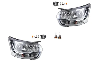 Produktbild von Scheinwerfer Satz passend für Ford Transit 13 08/13- H7 H15 +Nebel+Leuc. 8200074008 6202E1 00006202E1 6710027 0000620639 620639 0000620 Johns